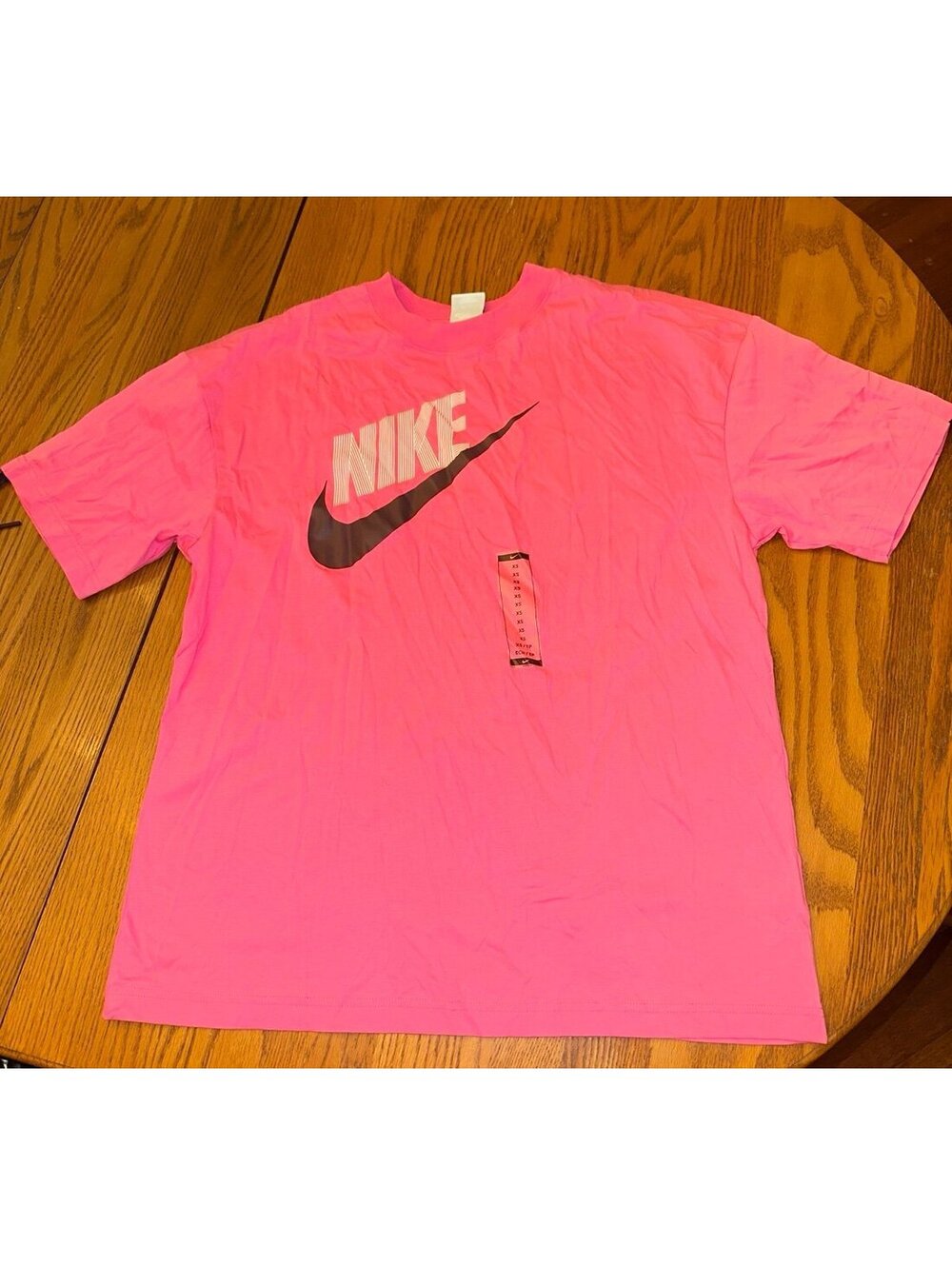 New nike pink and brown oversize tshirt size XS